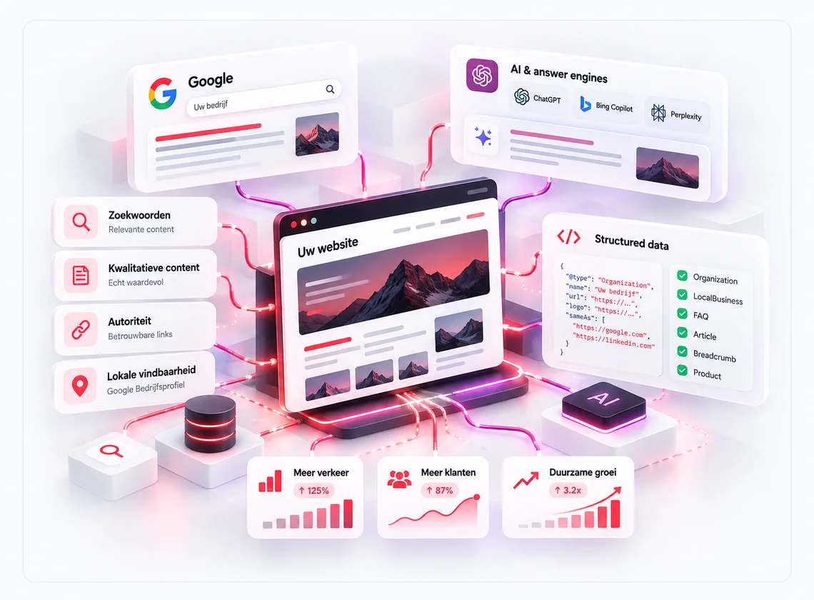Technische SEO, structured data, Google en AI-vindbaarheid